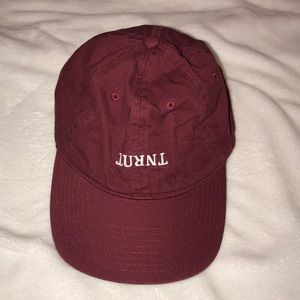 Burgundy hat